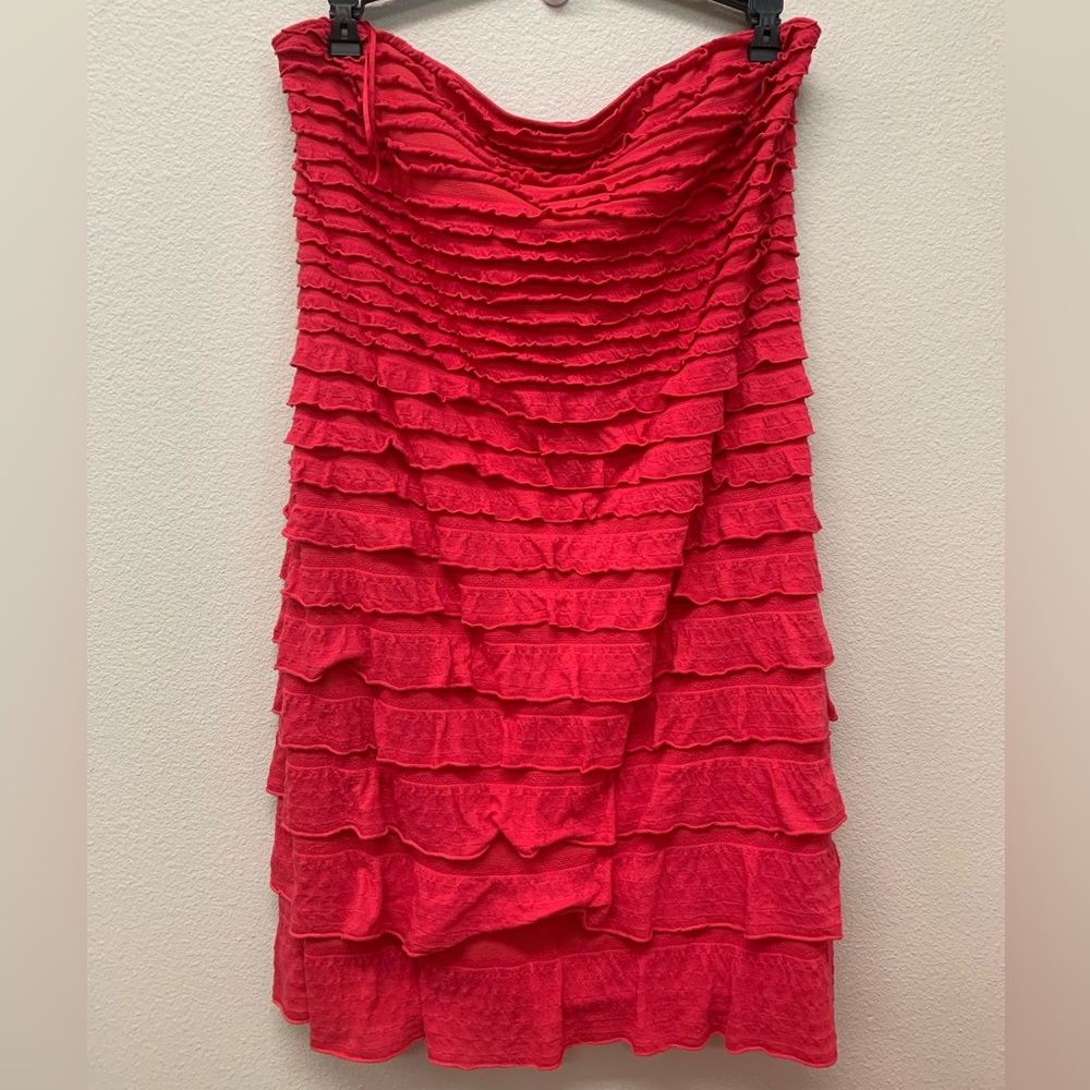 Pink express cotton dress size large L bandeau tube style